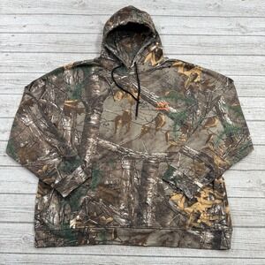 Realtree Xtra Hoodie Mens 2XL Camo Fleece Lined Hooded Pullover Hunting Woodland